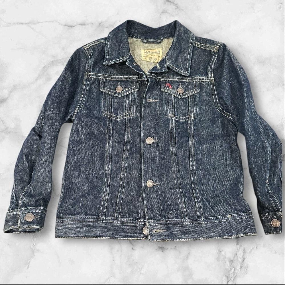 Polo Ralph Lauren Youth Size‎ 7 Dark Jean Jacket Denim Blue